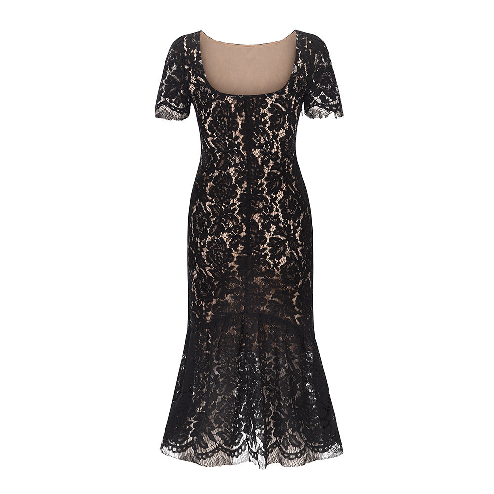 Sexy Backless Elegant Lace Dresses for Women