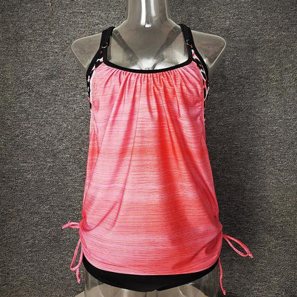 Fashion Conserved Crop Top Tankini Swimsuit-STYLEGOING