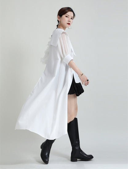 3D Designed Asymmetrical Summer Shirts Dresses