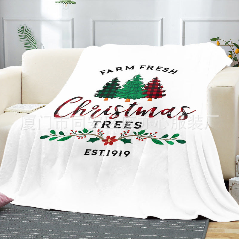 Merry Christmas Fleece Throw Blankets