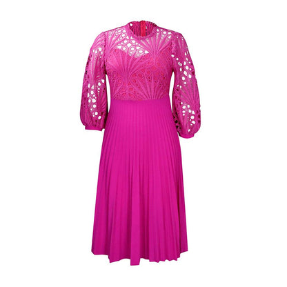Elegant Hollow Out Plus Sizes Lace Party Dresses