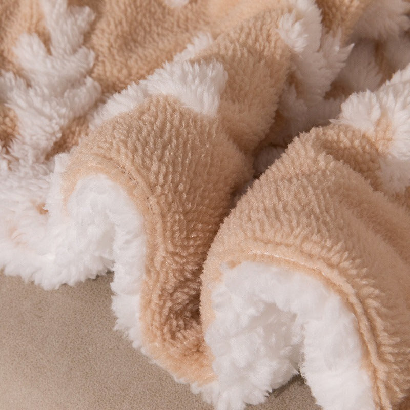 Winter Soft Warm Fleece Blnket with Christmas Snow Flake Design