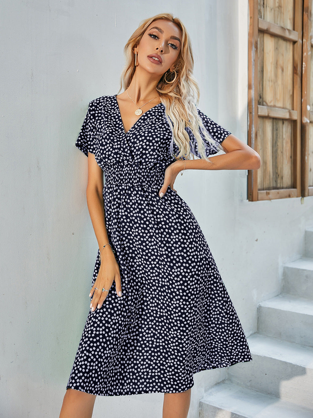 Summer Daily Short Sleeves Sun Dresses