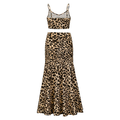 Sexy Floral Split Front Two Pieces Summer Dresses