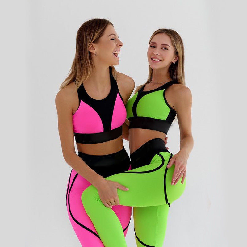 Sexy Halter High Waist Two Pieces Yoga Sets for Women