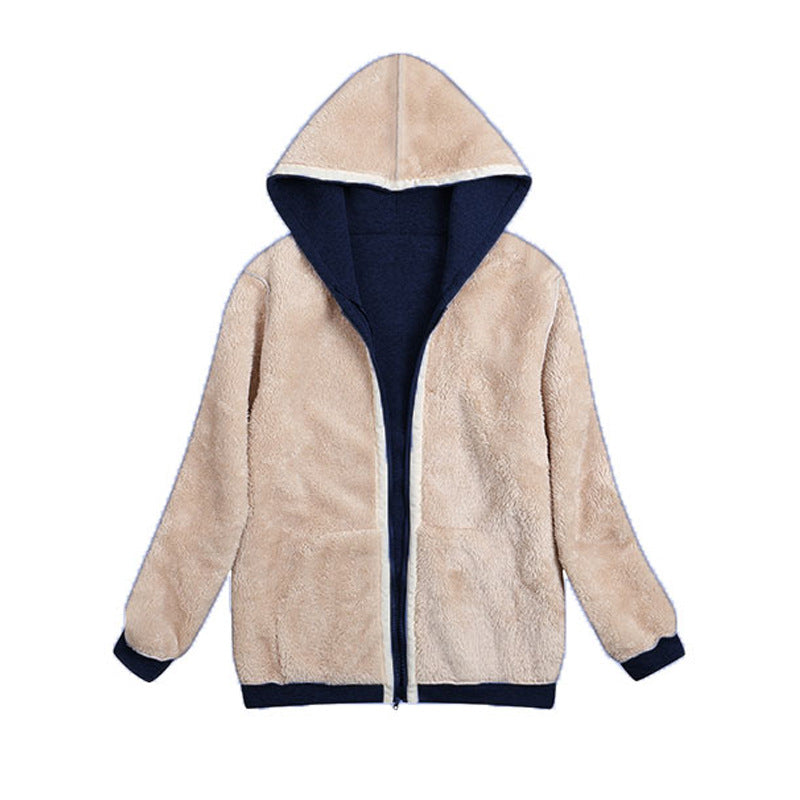 Plus Sizes Winter Women Hoodies Zipper Overcoat