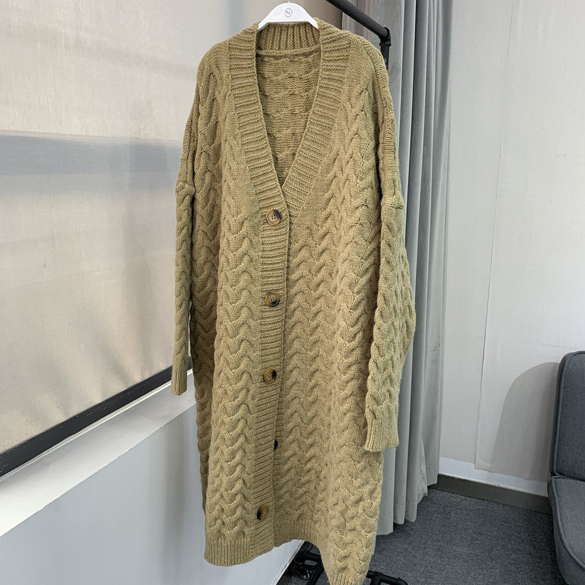 Vintage Women Knitting Plus Sizes Cardigan Sweaters-STYLEGOING