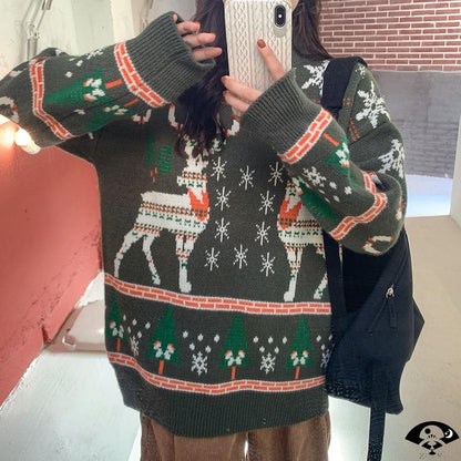 Merry Christmas Casual Knitting Sweaters for Women