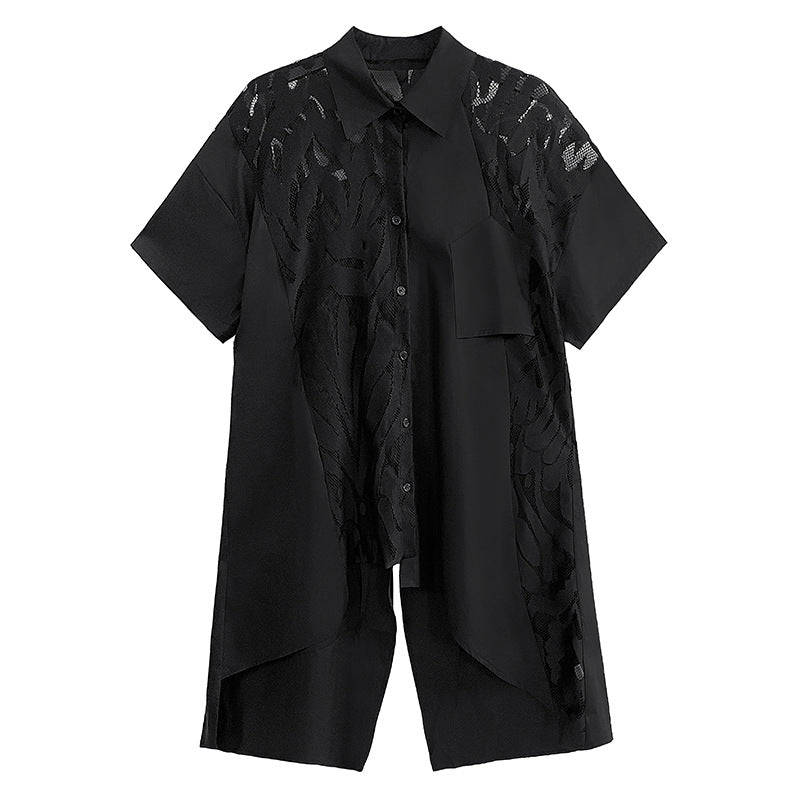 Designed Summer Lace Women Short Sleeves Shirts