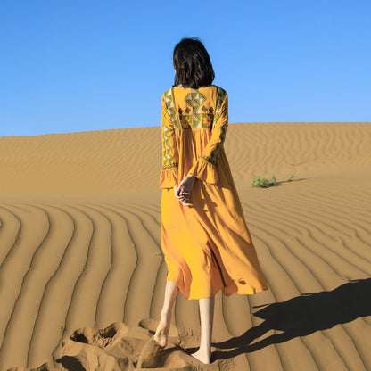 Vintage Ethnic Summer Beach Fairy Long Dresses