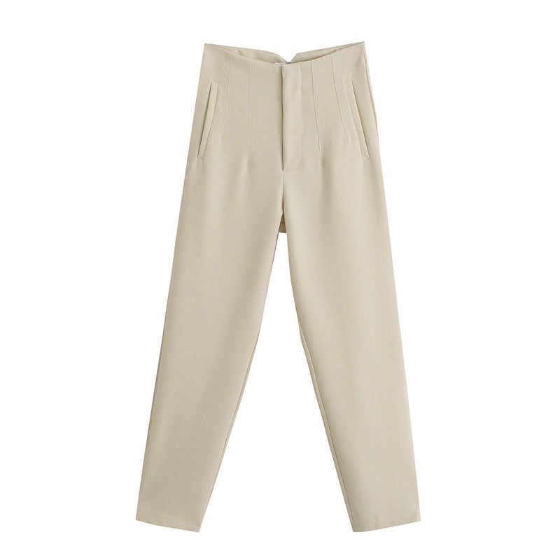 Elegant High Waist Summer Slim Casual Pants for Women
