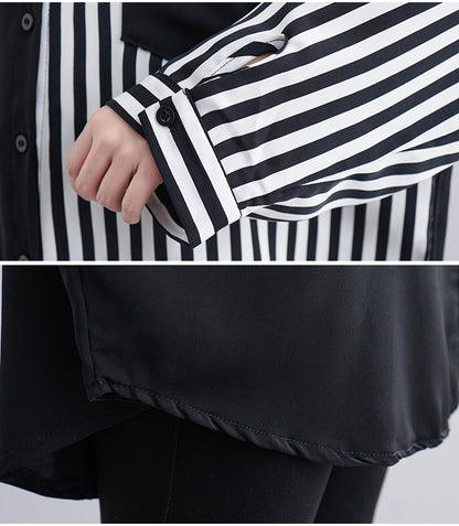 Casual Chiffon Plus Sizes Long Sleeves Shirts