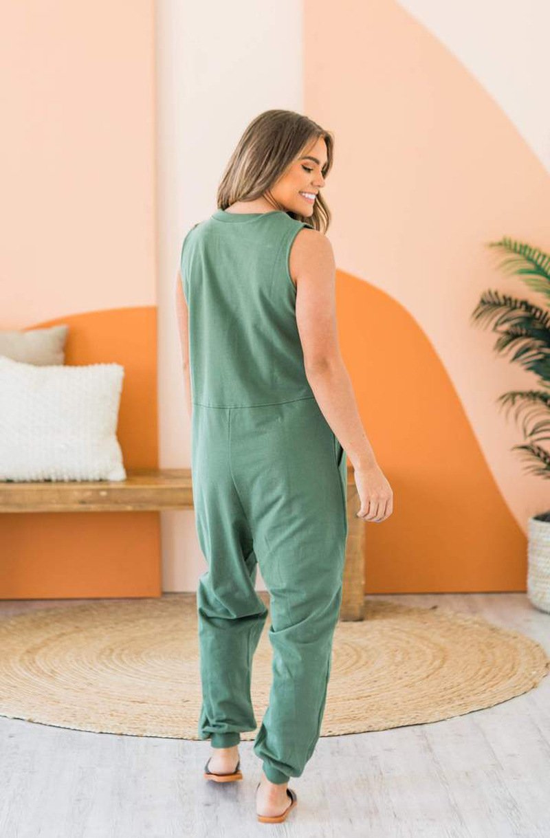 Summer Women Pocket Loose Rompers-STYLEGOING