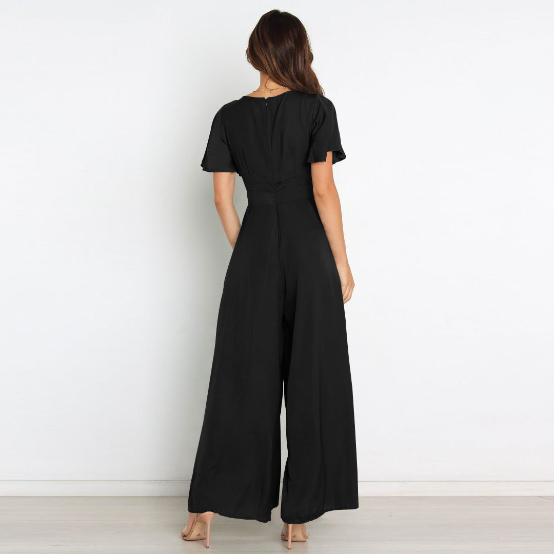 Casual Summer Short Sleeves Women Jumpsuits