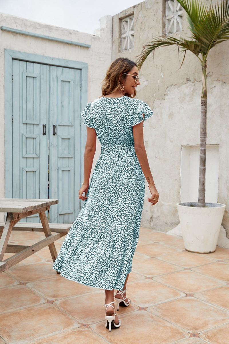Summer Women Puff Sleeves Long Sleeves Dresses