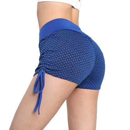 Sexy Drawstring High Waist Sports Shorts for Women