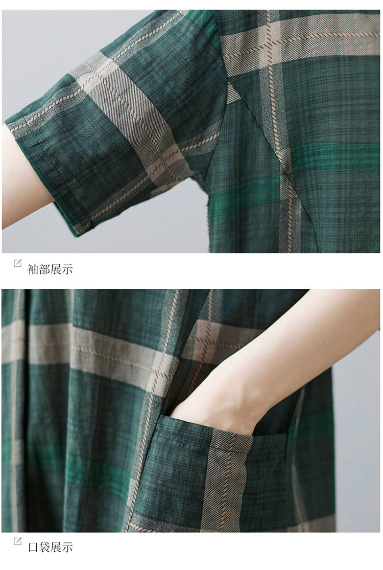 Summer Casual Linen Plus Sizes Midi Dresses