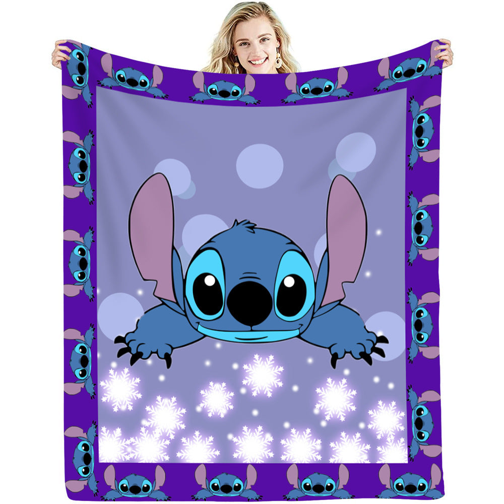 Cartoon Design Fleece Throw Blankets for Christmas