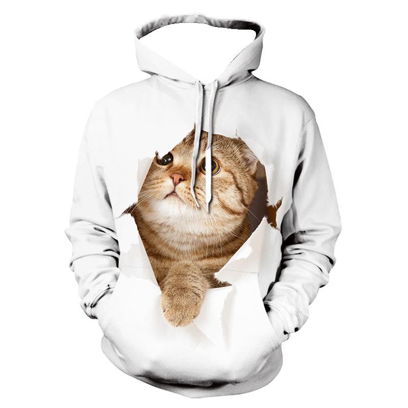 Casual Round Neck 3D Print Hoodies for Lovers-STYLEGOING