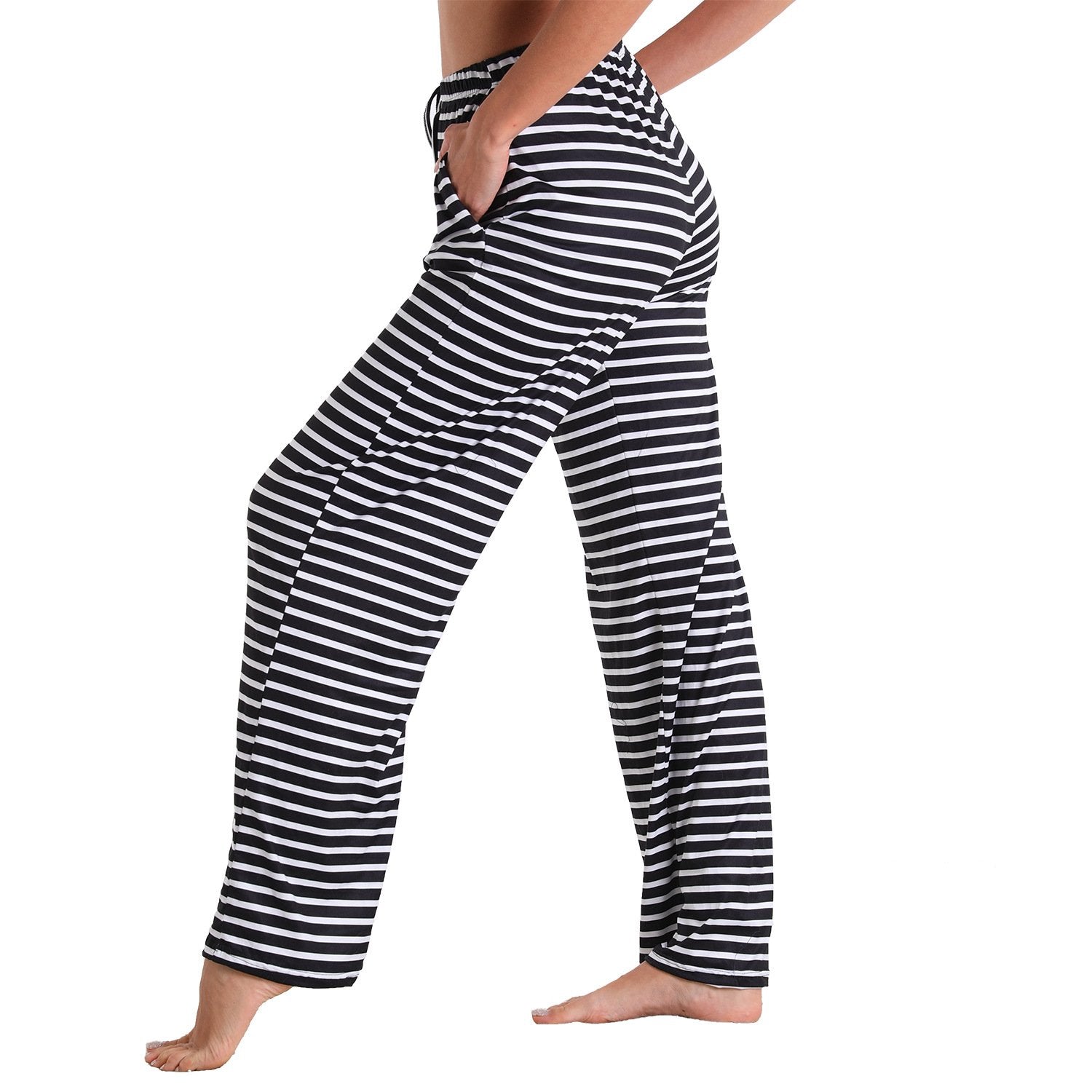 Leisure Women Comfortable Pants with Pocket