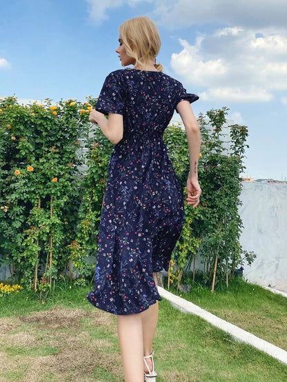 Summer Daily Short Sleeves Sun Dresses