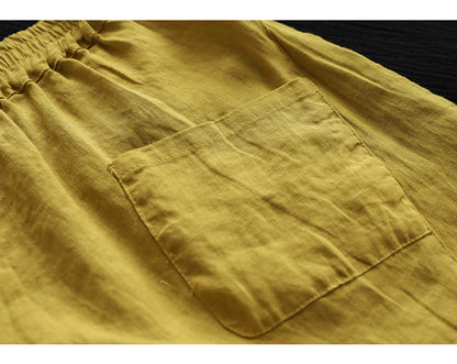 Casual Linen Candy Colors Women Harem Pants