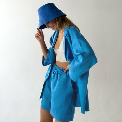 Casual Cotton Summer Women Out Suits