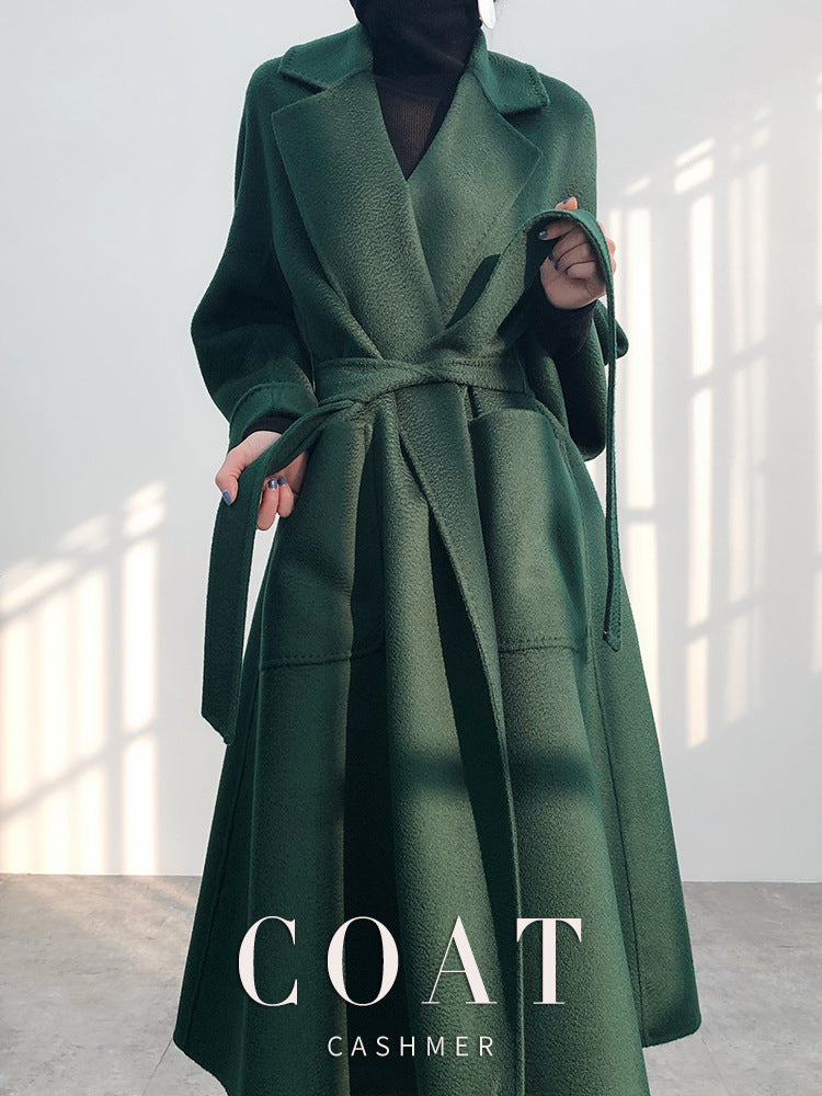 Luxury Woolen Winter Long Overcoat for Women