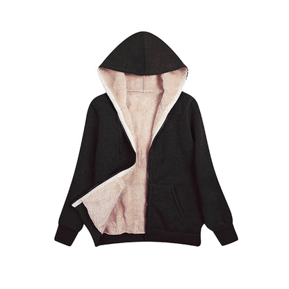 Plus Sizes Winter Women Hoodies Zipper Overcoat