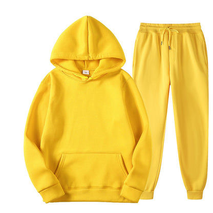 Casual Pullover Hoodies and Sports Pants Sets for Women and Men