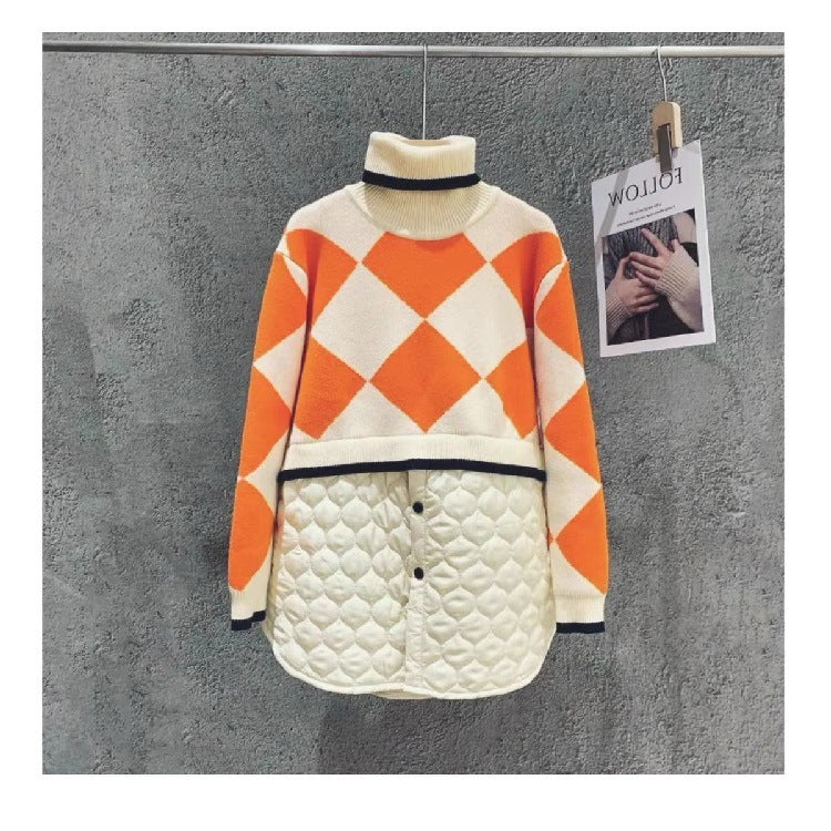Women High Neck Winter Pullover Coat Sweaters