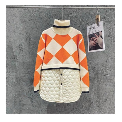 Women High Neck Winter Pullover Coat Sweaters