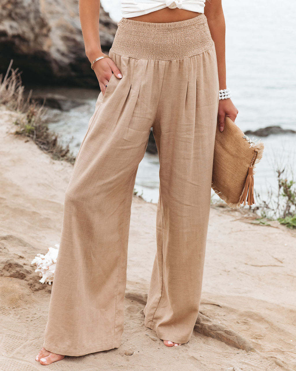 Casual Linen Summer Wide Legs Pants for Women
