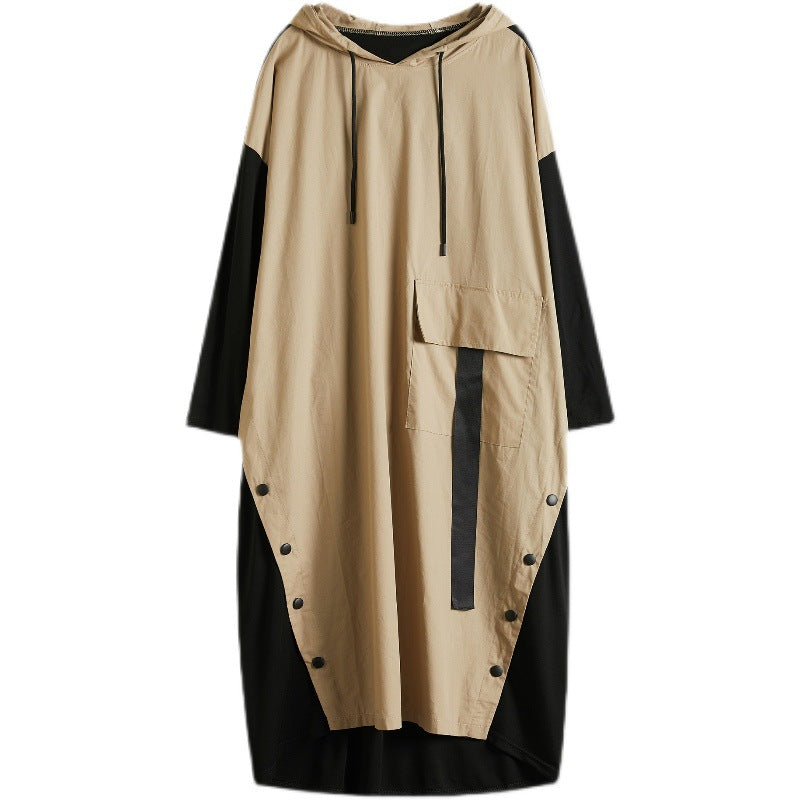 Women Plus Sizes Fall Long Sleeves Hoodies Dresses