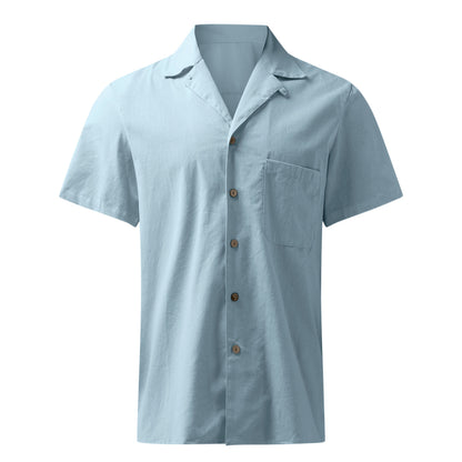 Casual Linen Short Sleeves Shirts for Men