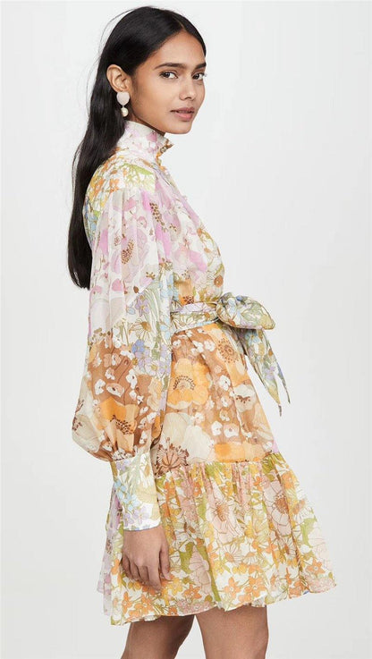 Women Summer Holiday Luxury Button Mini Dresses-STYLEGOING