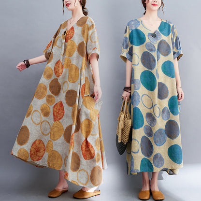 Vintage Summer Plus Sizes Cozy Dresses