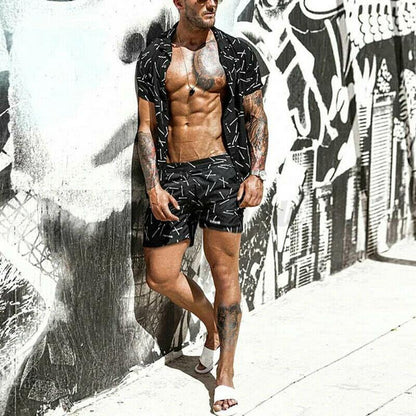 Men's Summer Short Sleeves Tops&Short Pants-STYLEGOING