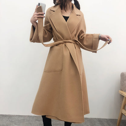 Luxury Woolen Winter Long Overcoat for Women