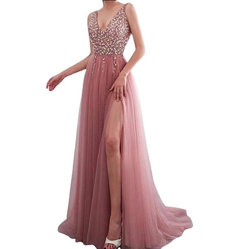 Embroidery Sexy Evening Long Dresses-STYLEGOING
