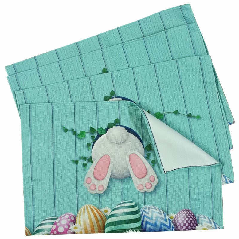 Happy Easter Day Rabbit Painted Eggs Coaster 10pcs/Set