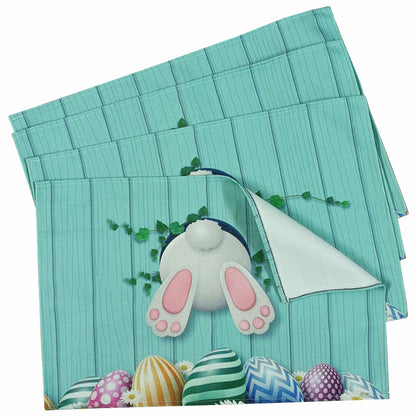 Happy Easter Day Rabbit Painted Eggs Coaster 10pcs/Set