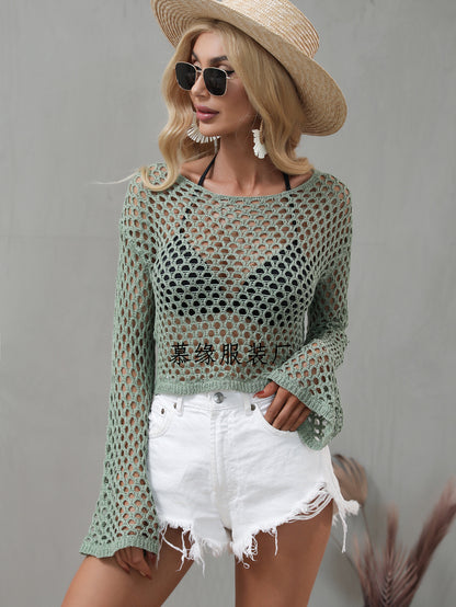 Sexy Knitting Hollow Out Knitting Sweaters