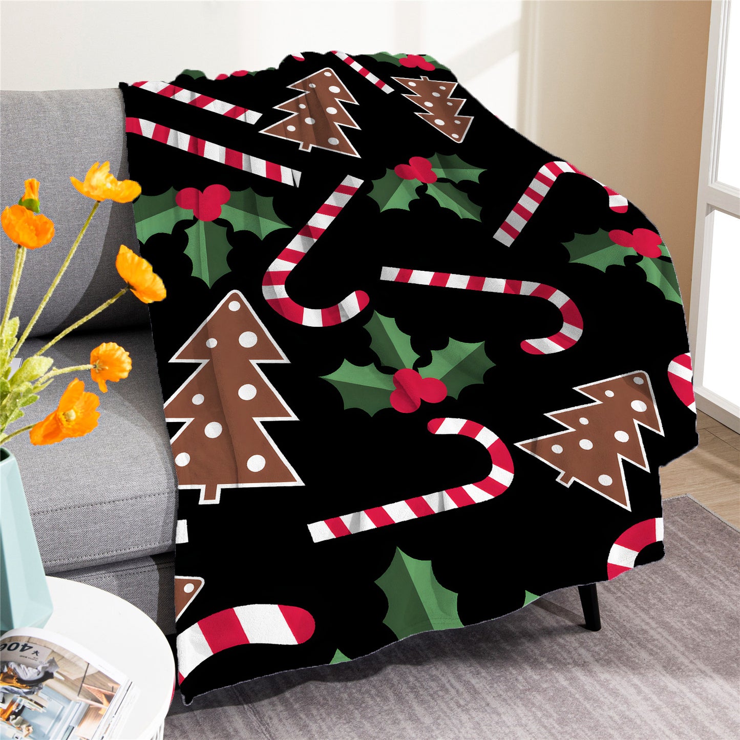 Merry Christmas Soft Fleece Throw Blankets
