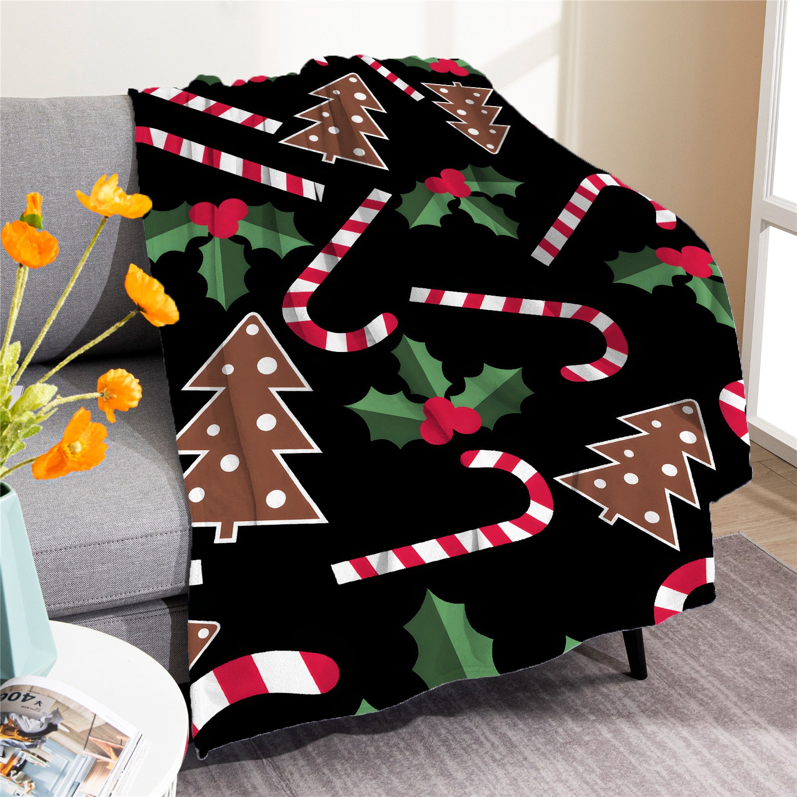 Merry Christmas Soft Fleece Throw Blankets