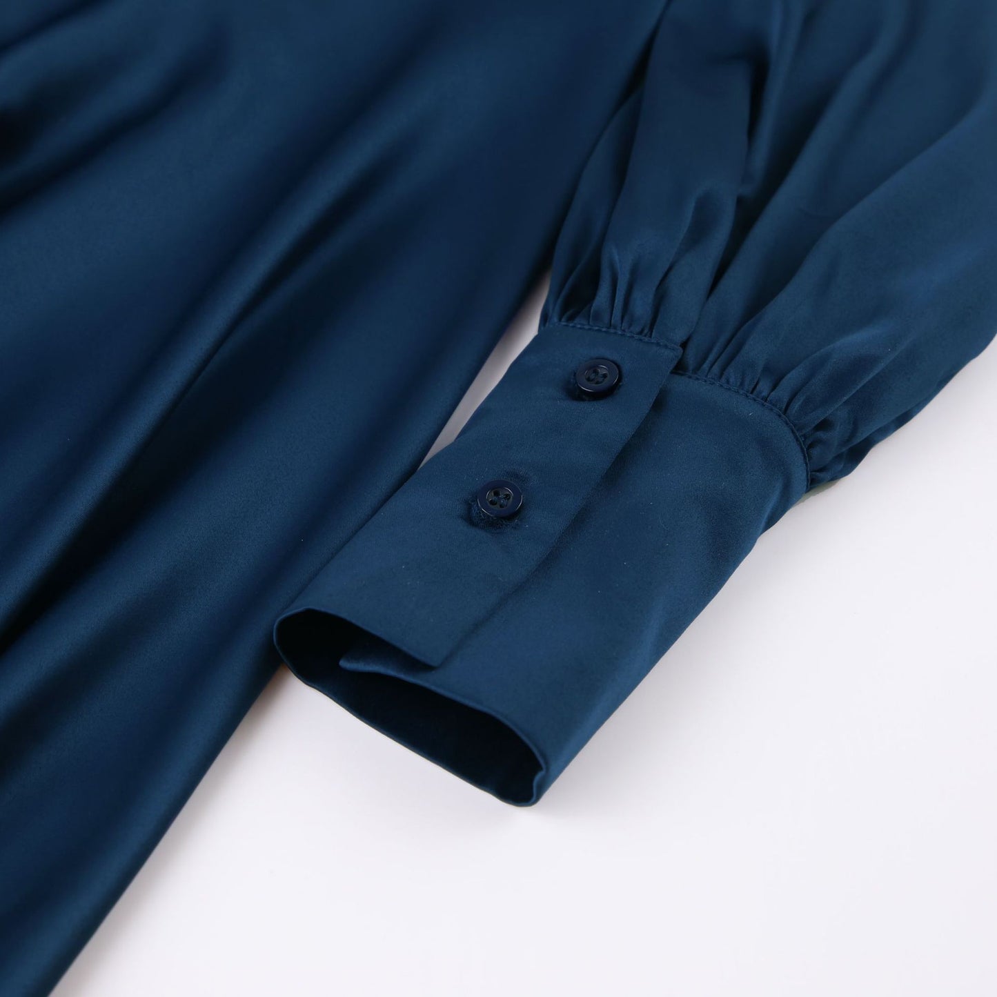 Blue High Waist Satin Sexy Long Split Front Dresses
