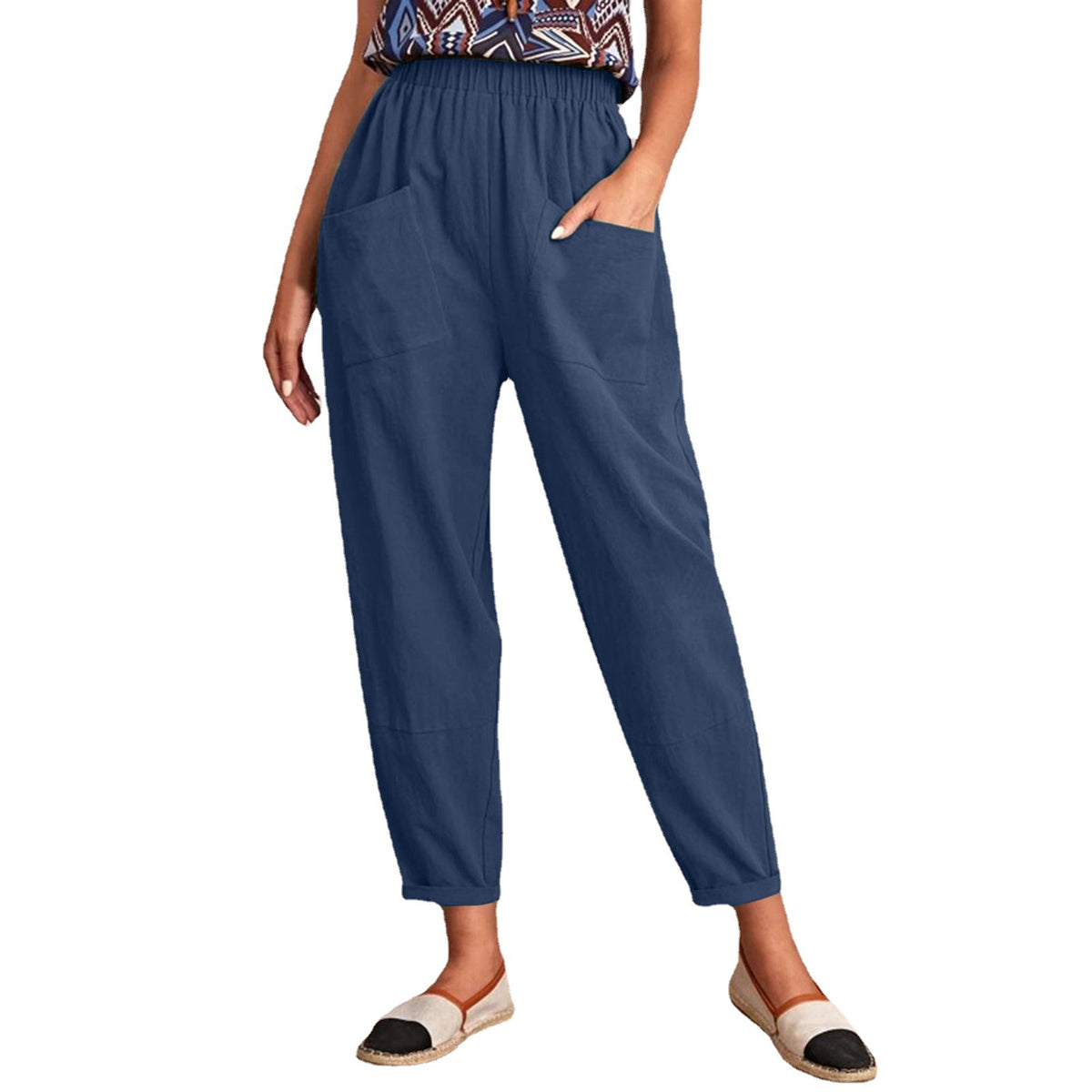 Leisure Elastic Waist Women Pants