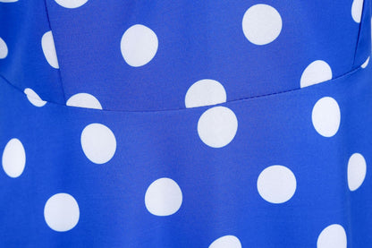 Retro Dot Print Short Sleeves Short Dresses-STYLEGOING