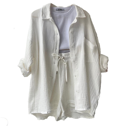 Casual Drawstring Plus Sizes Three Pieces Women Suits