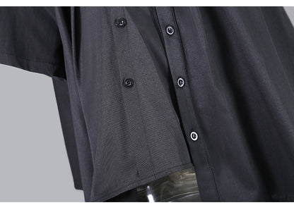 Designed Stand Collar Irregular Summer Women Shirts